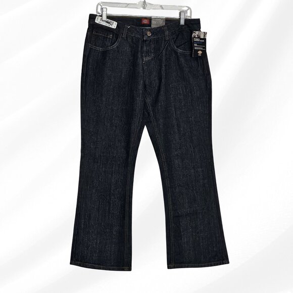 2/$30 Dickies Womens 5 Pocket Relaxed Fit Jeans Size 8P NWT - Picture 1 of 8